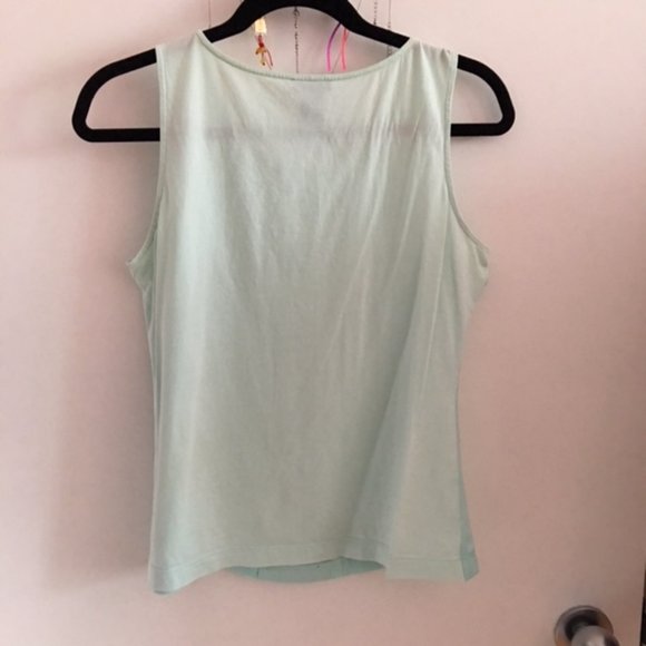 Ann Taylor Mint Chiffon Shell Tank Blouse - Picture 3 of 4